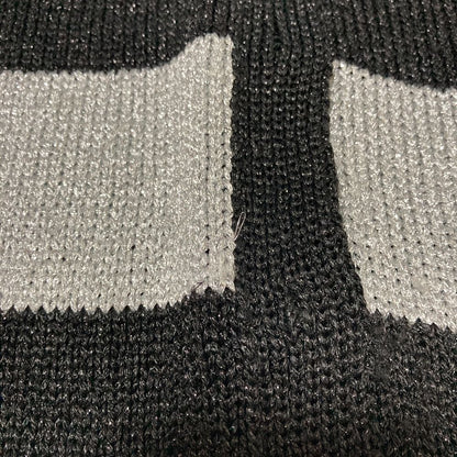 Dolce & Gabbana Border Pattern Lame Knit Cardigan 36 Black Gray — view 8