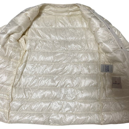 Moncler Veulettes Tweed Contrast Down Coat 1 White — view 6