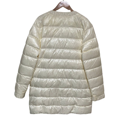 Moncler Veulettes Tweed Contrast Down Coat 1 White — view 2