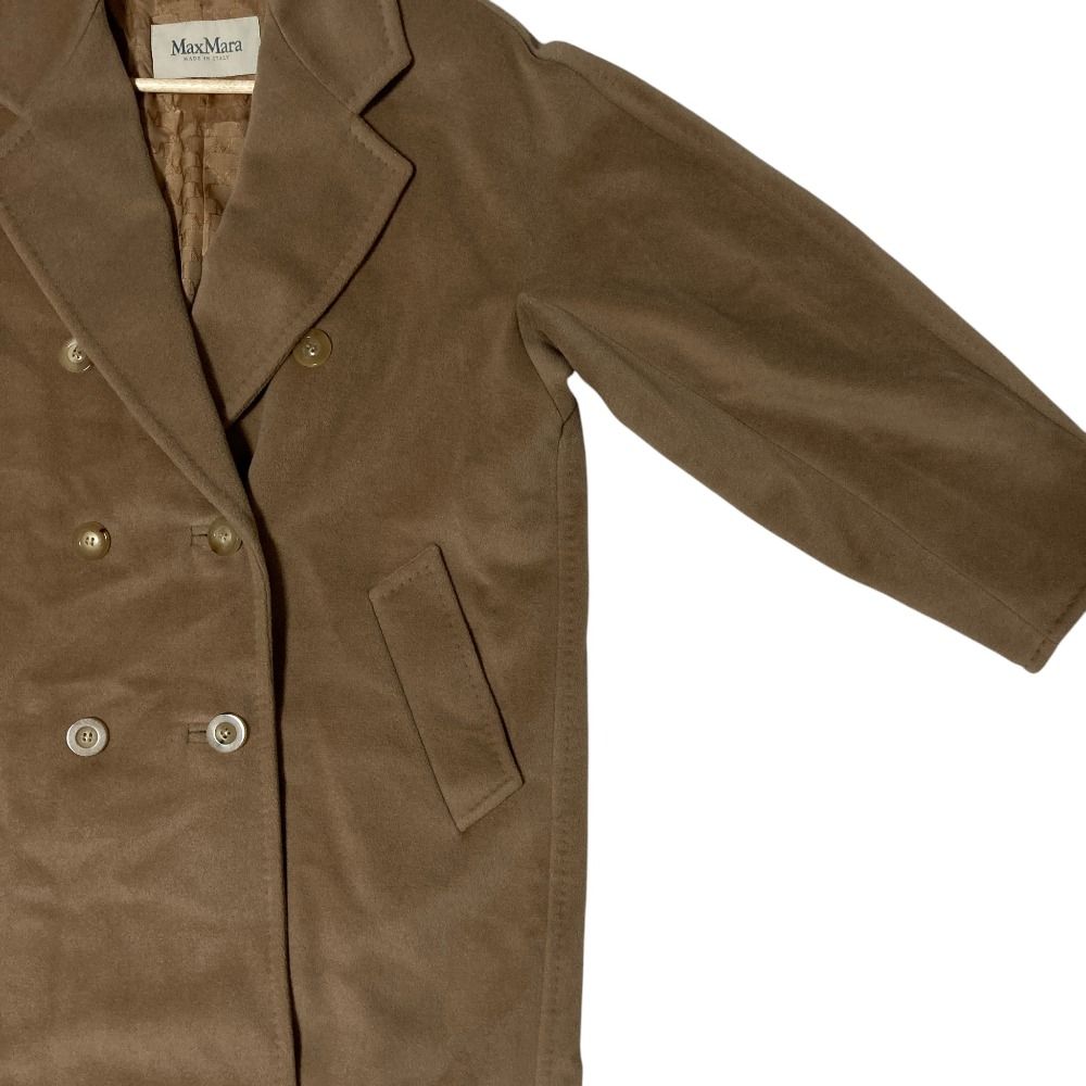 Max Mara Maxmara Madame Icon Coat 40 Camel Beige — view 3