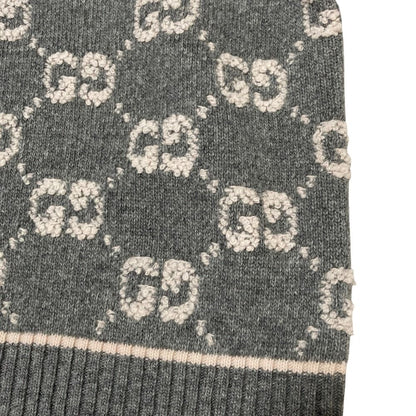 Gucci GG Boucles Wool Jacquard Top Sweater XS Gray — view 3