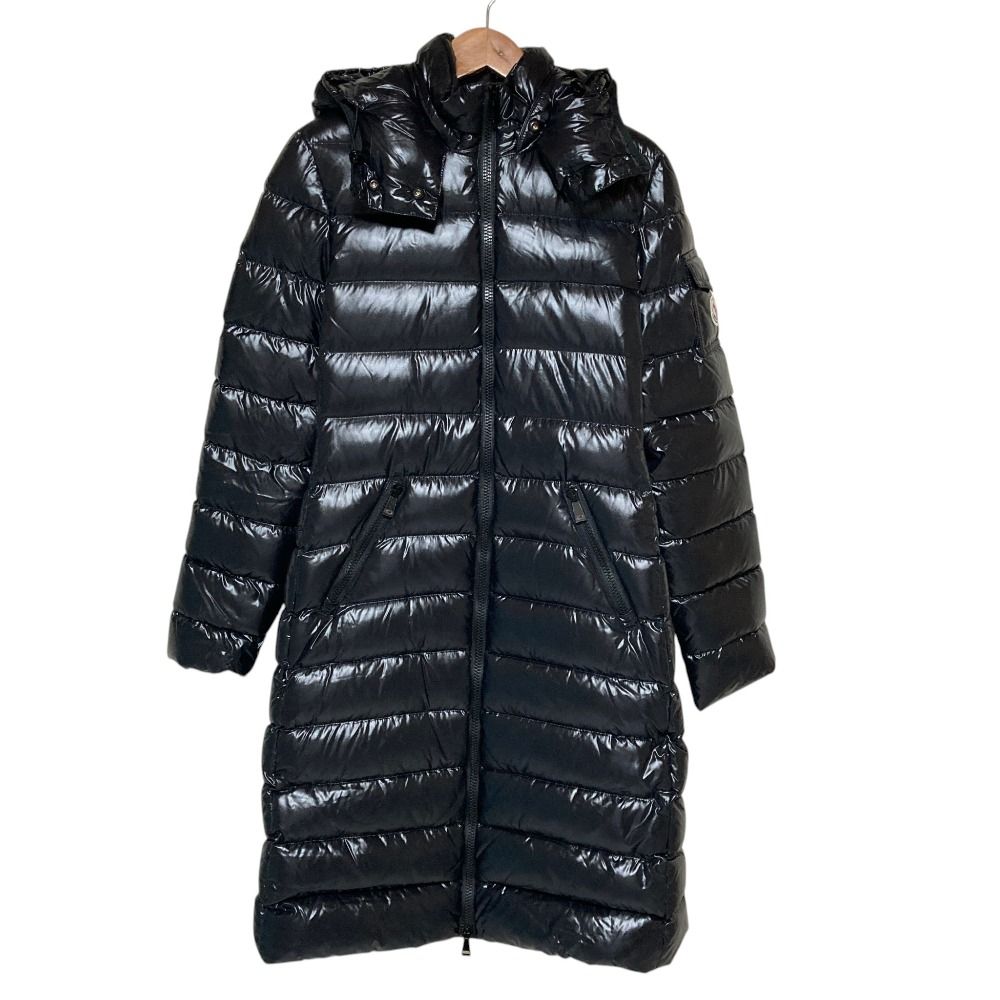 Moncler Moka Nylon Hooded Down Coat 00 Black