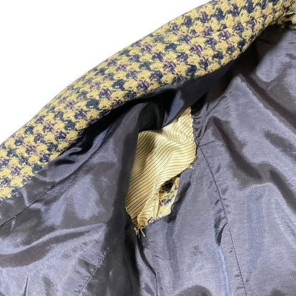 Hermes Tweed Single Jacket Skirt Set 42 Navy — view 9