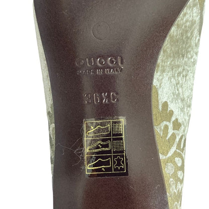 Gucci Belted Flat Slip on Gold — view 8