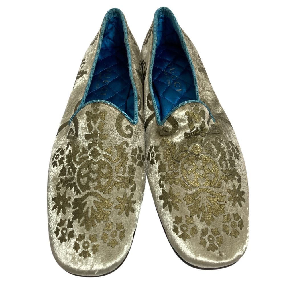 Gucci Belted Flat Slip on Gold — view 2