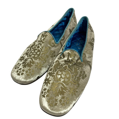 Gucci Belted Flat Slip on Gold