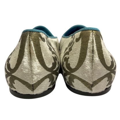 Gucci Belted Flat Slip on Gold — view 4