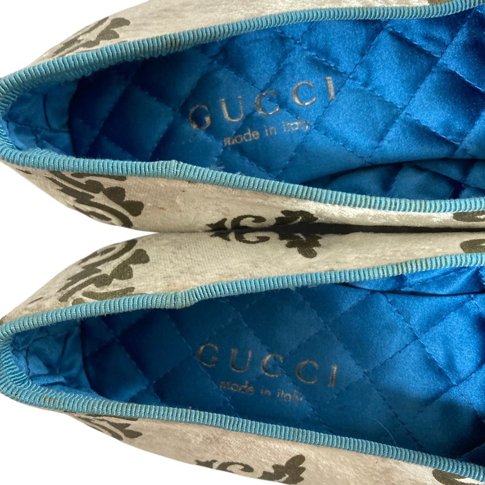 Gucci Belted Flat Slip on Gold — view 5