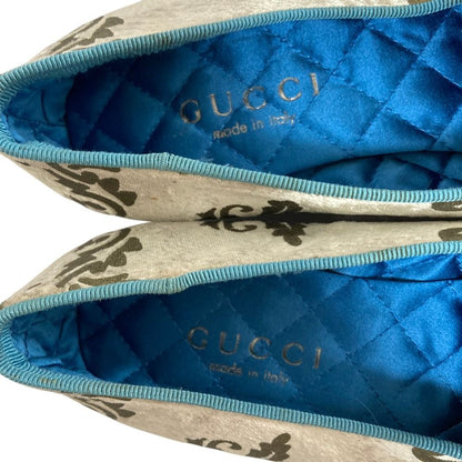 Gucci Belted Flat Slip on Gold — view 5