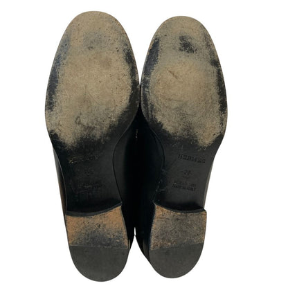 Hermes Box Calf Kelly Loafers Shoes 35 22.5 cm Black — view 5