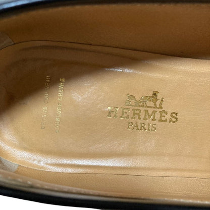 Hermes Box Calf Kelly Loafers Shoes 35 22.5 cm Black — view 8