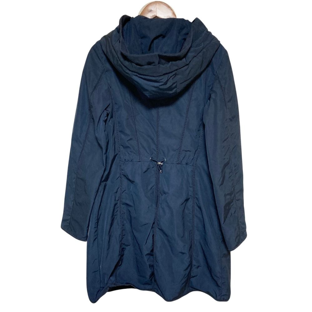Moncler Argeline Nylon Hooded Coat 0 Navy — view 2