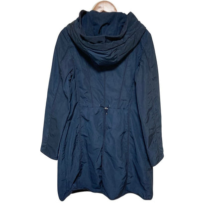 Moncler Argeline Nylon Hooded Coat 0 Navy — view 2