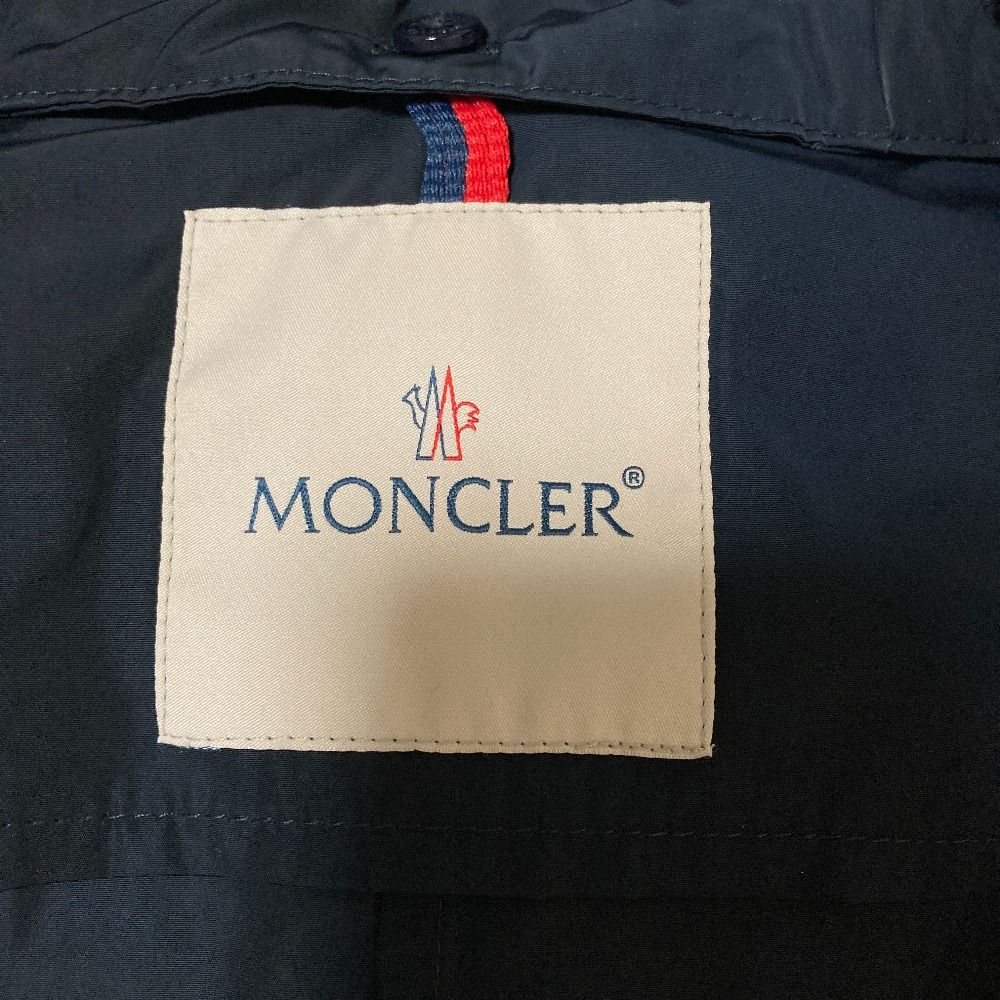 Moncler Argeline Nylon Hooded Coat 0 Navy — view 5
