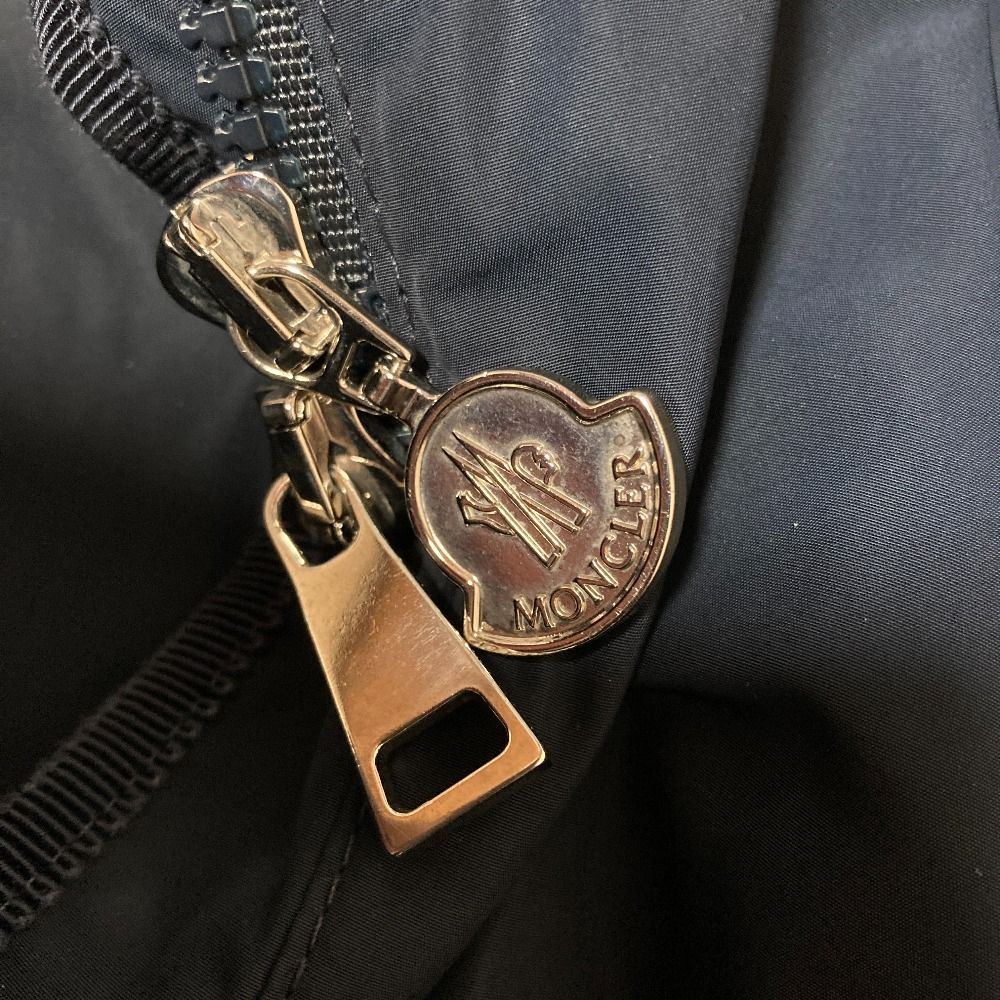 Moncler Argeline Nylon Hooded Coat 0 Navy — view 7