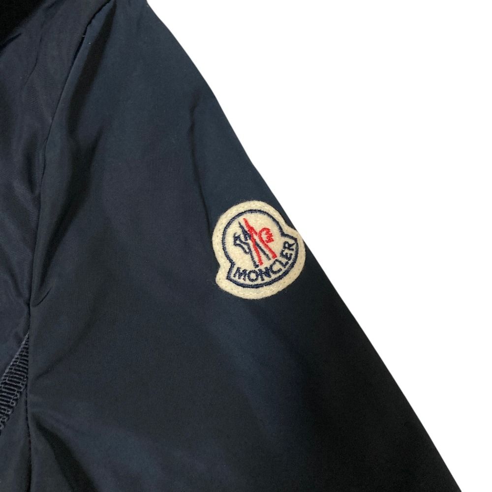 Moncler Argeline Nylon Hooded Coat 0 Navy — view 6