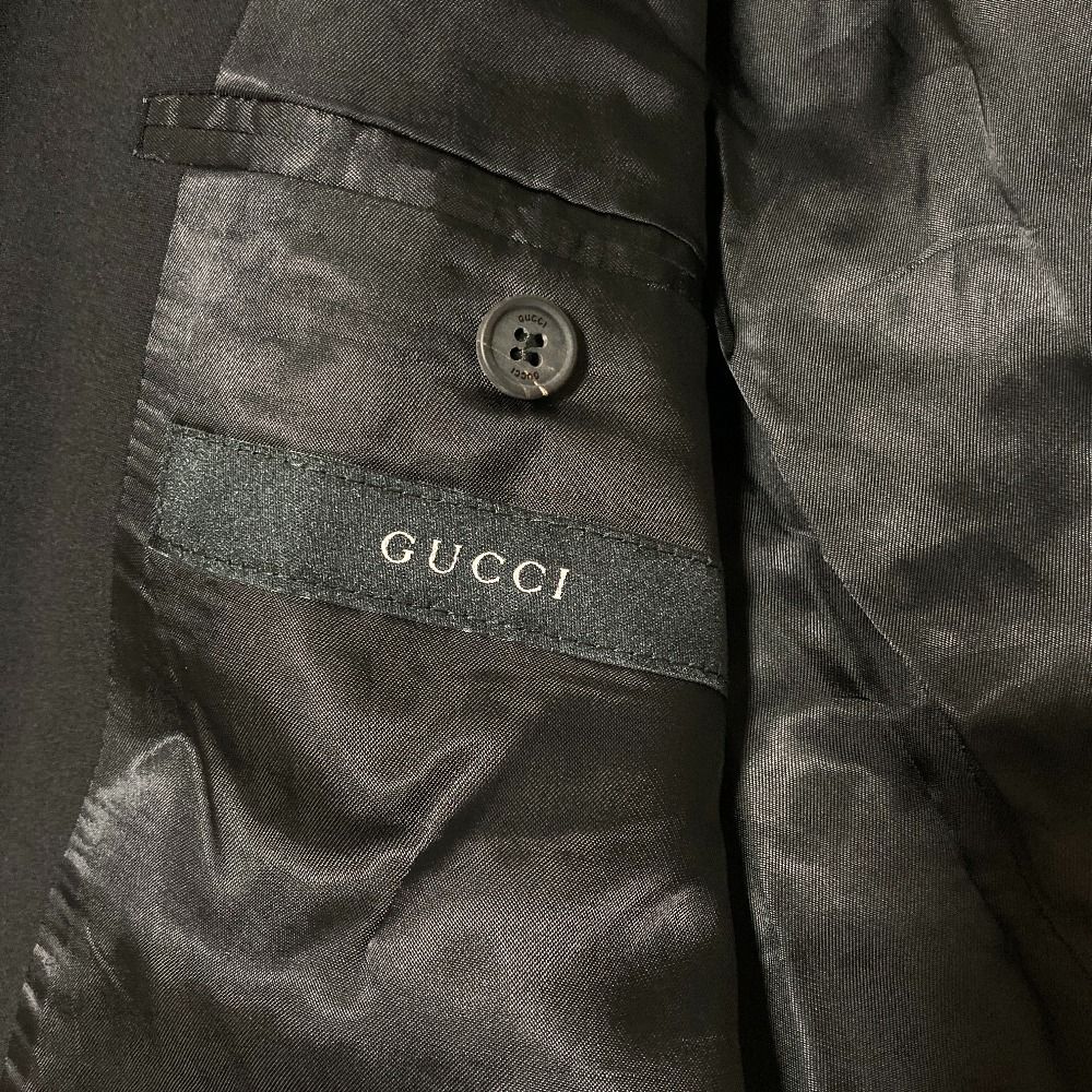 Gucci Era Tailored Jacket Trousers Pants Suit Set 44 Black — view 7