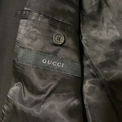 Gucci Era Tailored Jacket Trousers Pants Suit Set 44 Black — view 7