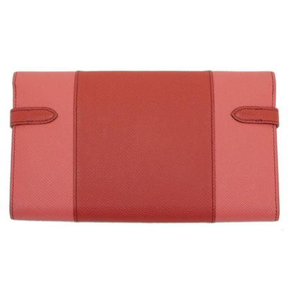 Hermes Kelly Wallet Flag Coral Corail Flamingo Pink Leather Long — view 2