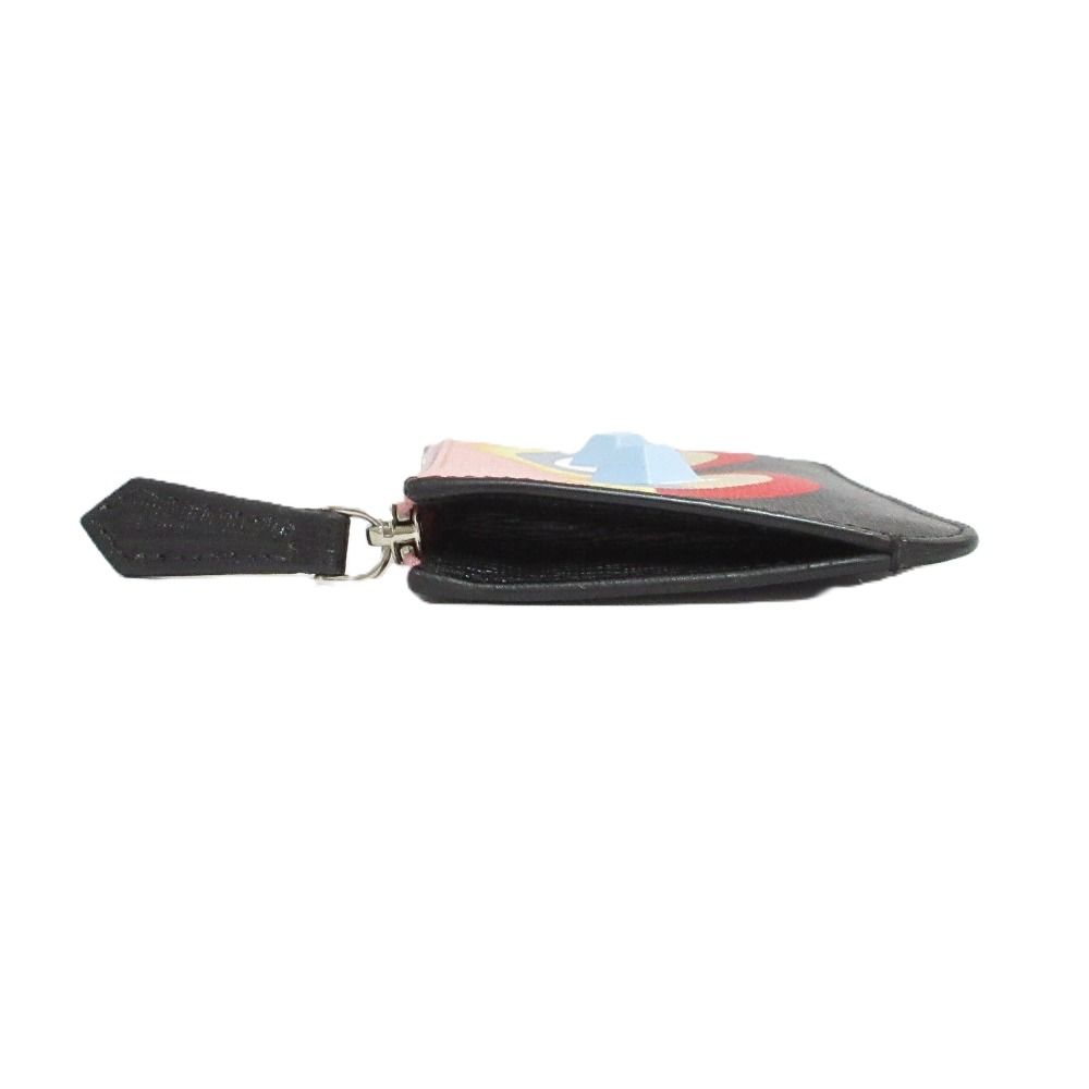 Fendi Bugsmon Star Coin Key Case Black Pink Key Holder — view 3