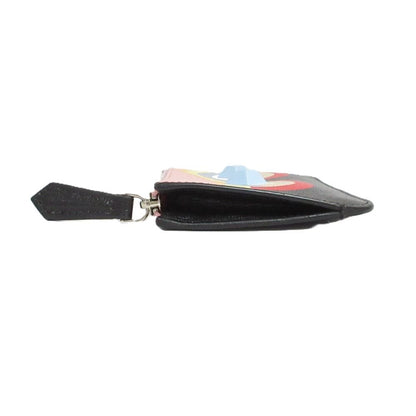 Fendi Bugsmon Star Coin Key Case Black Pink Key Holder — view 3