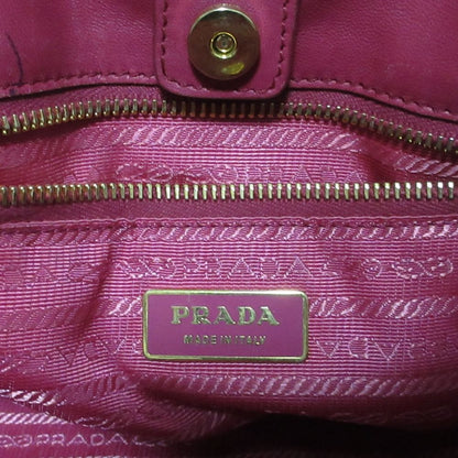 Prada Nylon Frill Gather Handbag Pink — view 7
