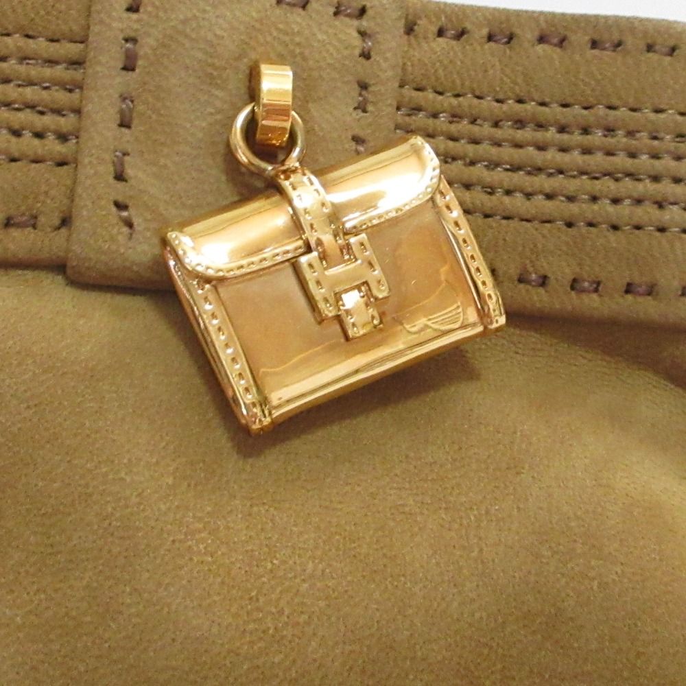 Hermes Bolide Jije Bag with Charm Nuba Cles the Glove 7.5 Camel Brown — view 7