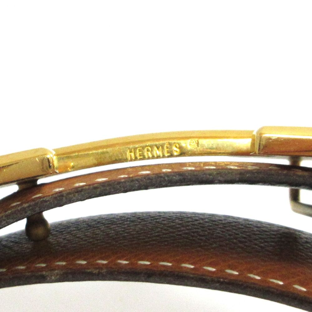 Hermes Buckle Constance Reversible Leather Belt 65 Brown Black — view 8