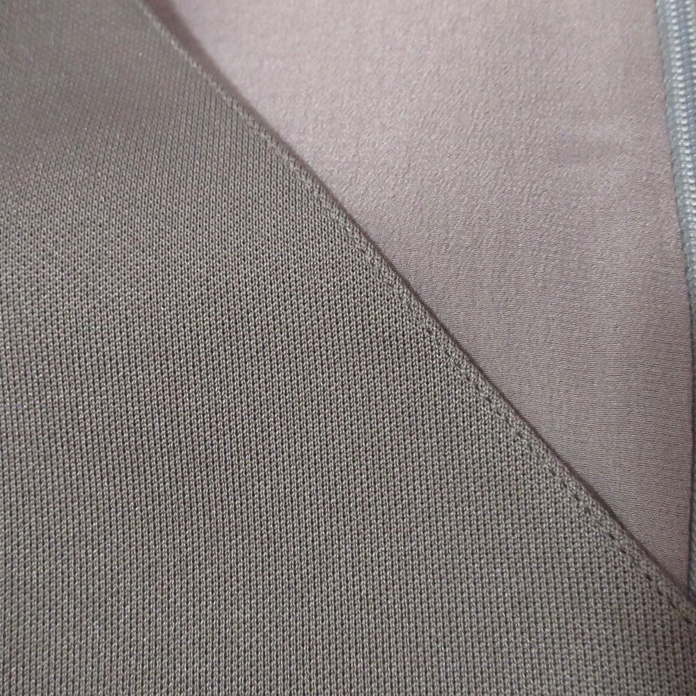 Fendi Square Buckle Narrow Belt Neck Dress Brown — view 9