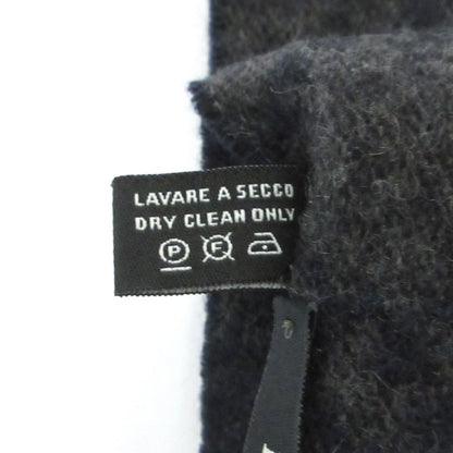 Gucci GG Pattern Cashmere Fringe Scarf Navy — view 9