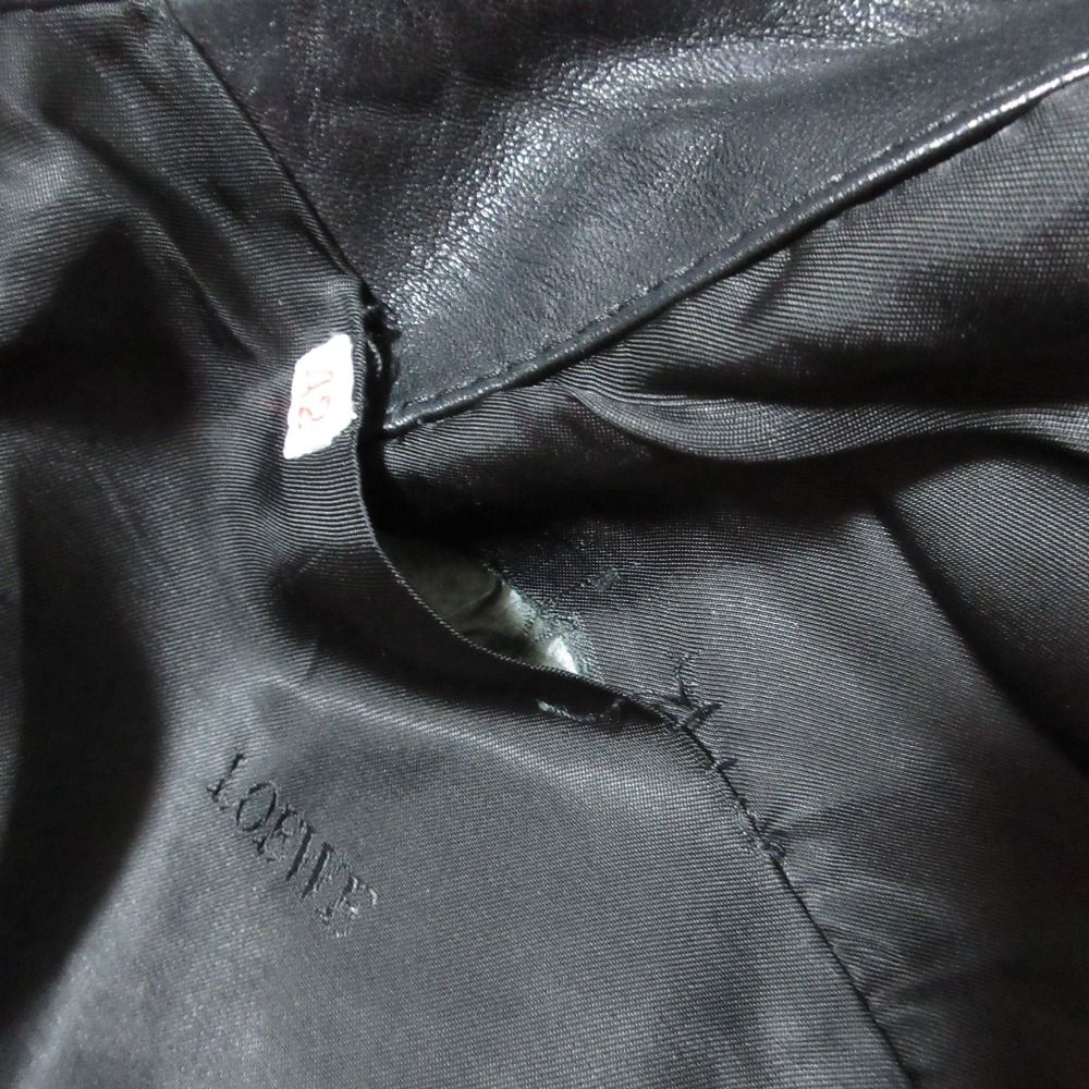 Loewe Vintage Lambskin Tailored Jacket Skirt Set Black — view 9