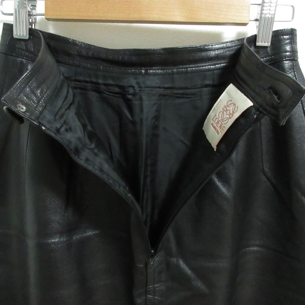 Loewe Vintage Lambskin Tailored Jacket Skirt Set Black — view 7