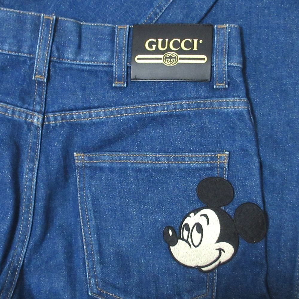 Gucci Disney Collaboration Mickey Emblem Denim Pants 28 Indigo — view 5