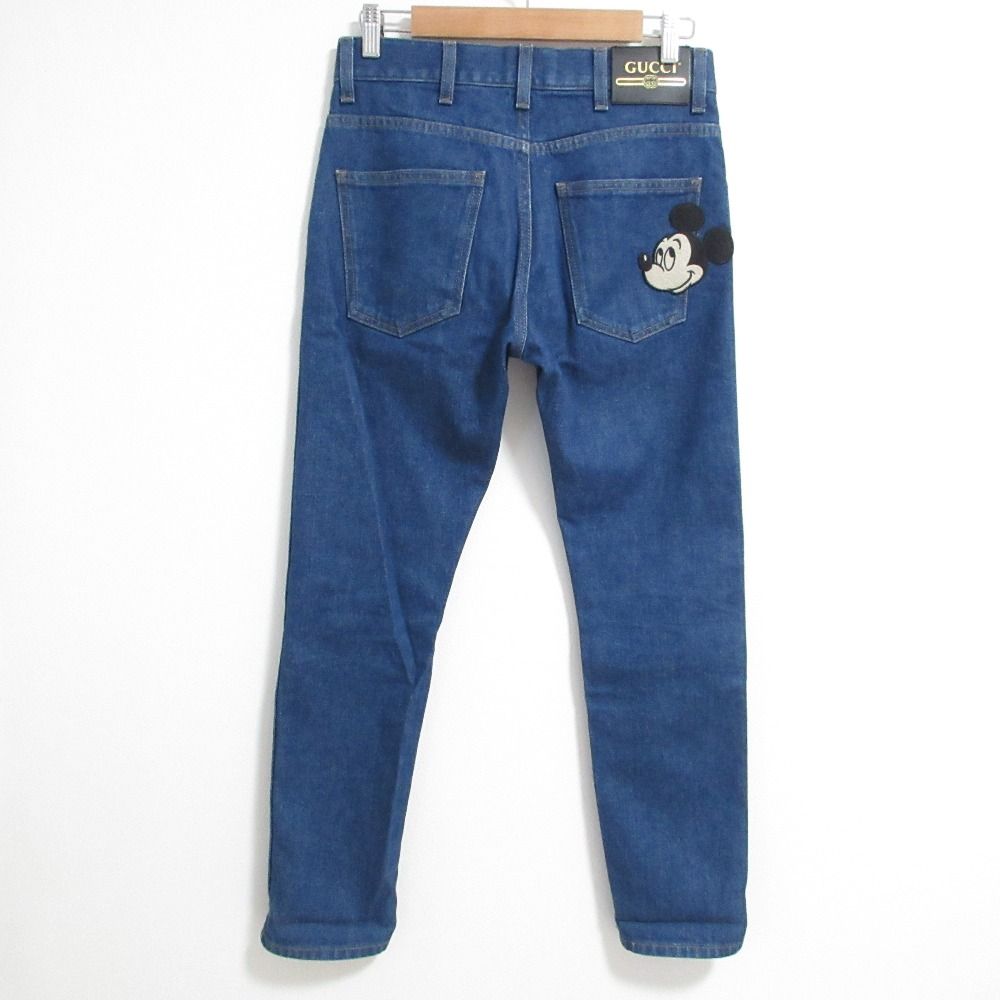 Gucci Disney Collaboration Mickey Emblem Denim Pants 28 Indigo — view 2