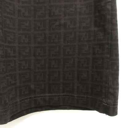 Fendi Vintage Zucca Pattern Stretch Above Knee Length Sleeveless Dress 44 Black — view 4