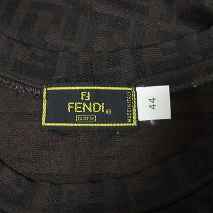 Fendi Vintage Zucca Pattern Stretch Above Knee Length Sleeveless Dress 44 Black — view 5