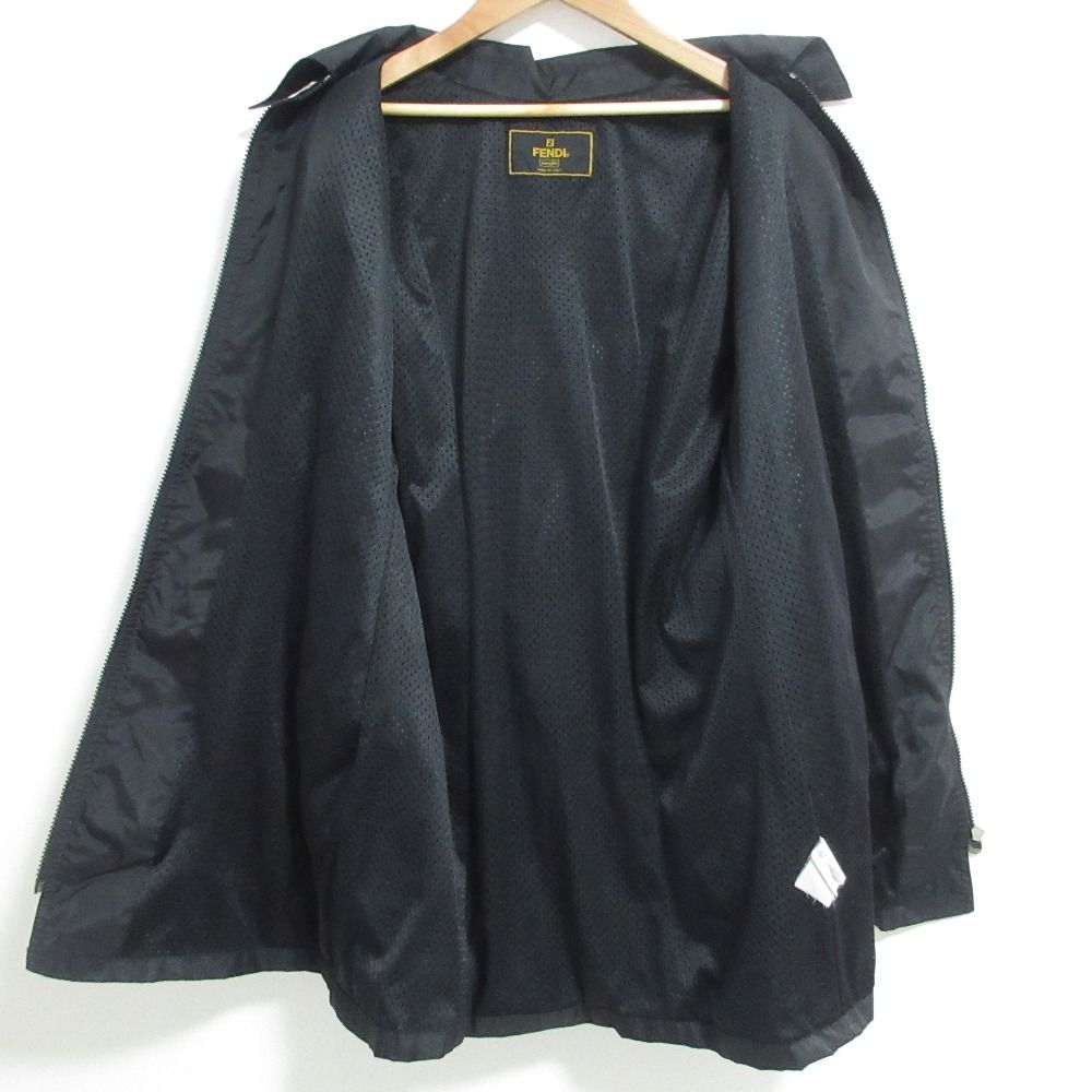 Fendi Vintage Nylon Zip Up Coat Black — view 4