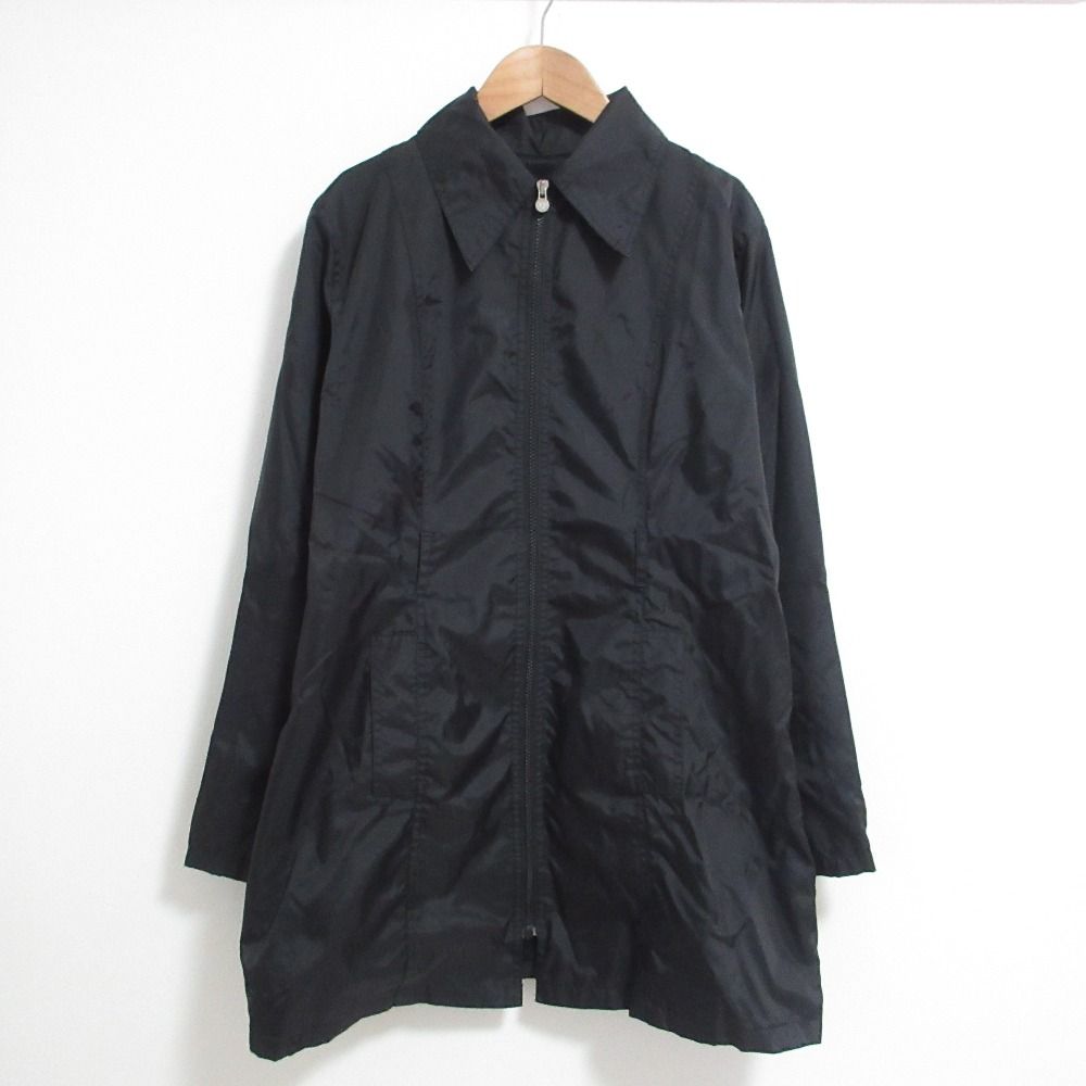 Fendi Vintage Nylon Zip Up Coat Black