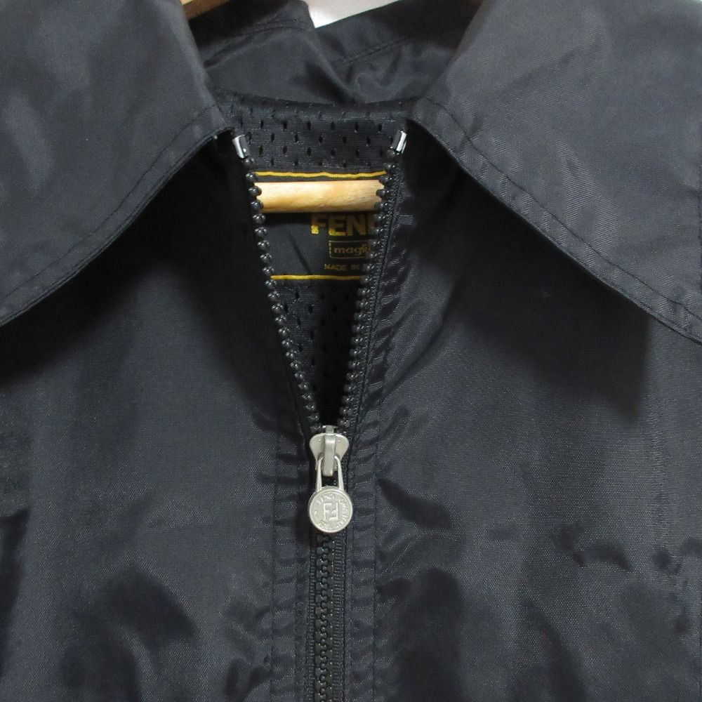 Fendi Vintage Nylon Zip Up Coat Black — view 5
