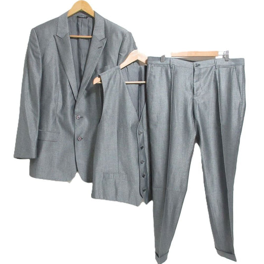Dolce & Gabbana Herringbone Pattern Tailored Jacket Gilet Vest Trousers Pants