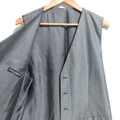 Dolce & Gabbana Herringbone Pattern Tailored Jacket Gilet Vest Trousers Pants — view 9