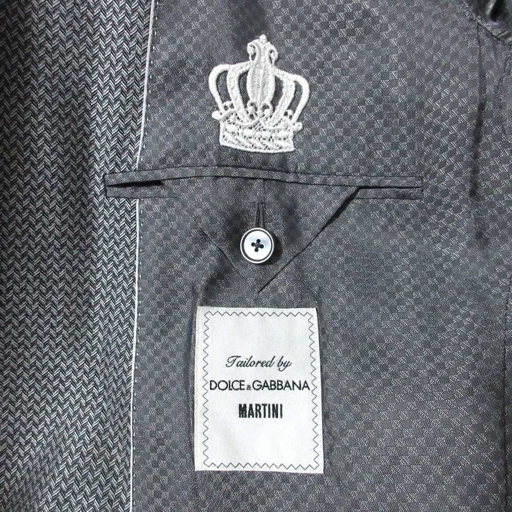 Dolce & Gabbana Herringbone Pattern Tailored Jacket Gilet Vest Trousers Pants — view 5