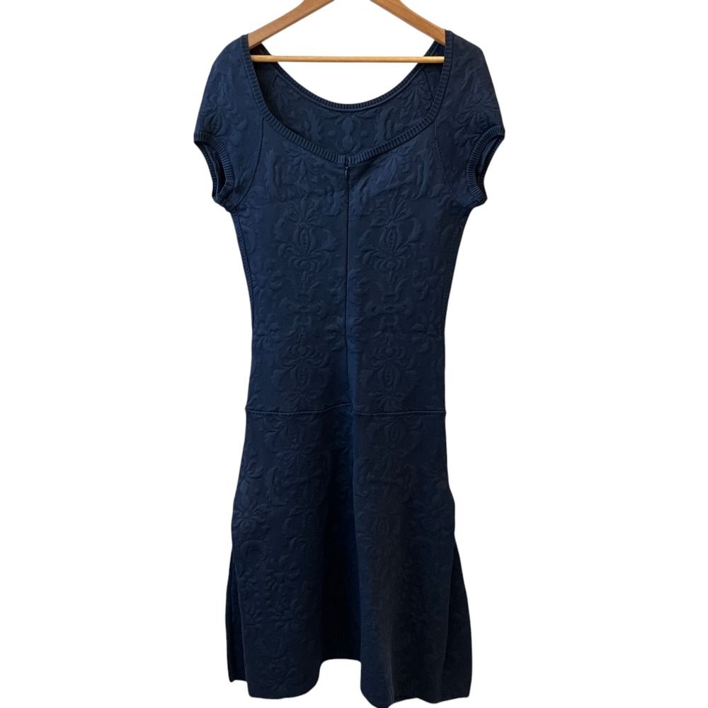 Chanel Jacquard Knit Dress 36 Navy — view 2