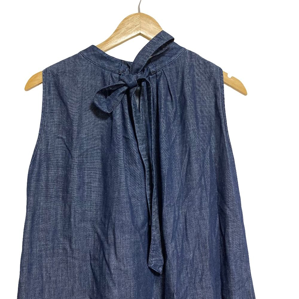 Max Mara Weekend Gather Denim Long Dress 42 Indigo — view 5