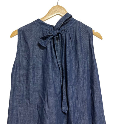 Max Mara Weekend Gather Denim Long Dress 42 Indigo — view 5