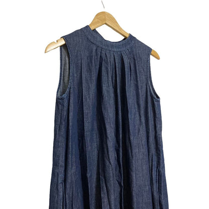 Max Mara Weekend Gather Denim Long Dress 42 Indigo — view 3