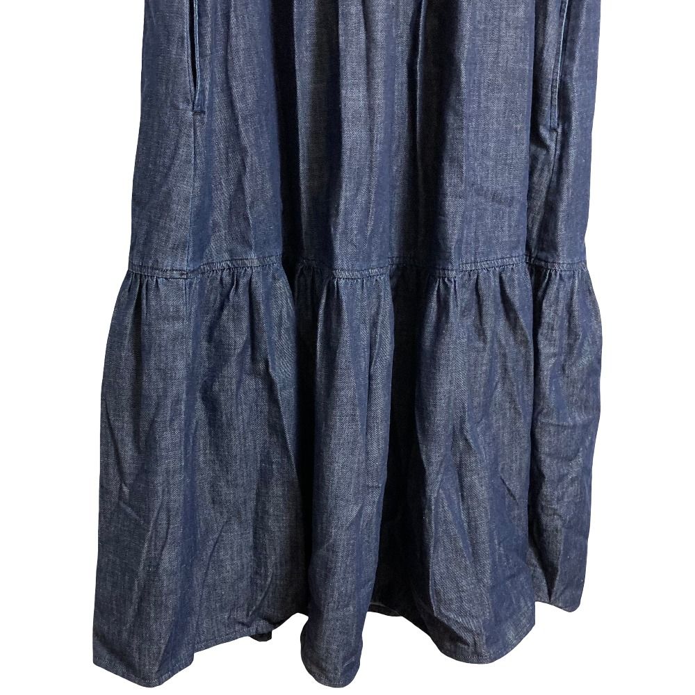 Max Mara Weekend Gather Denim Long Dress 42 Indigo — view 4