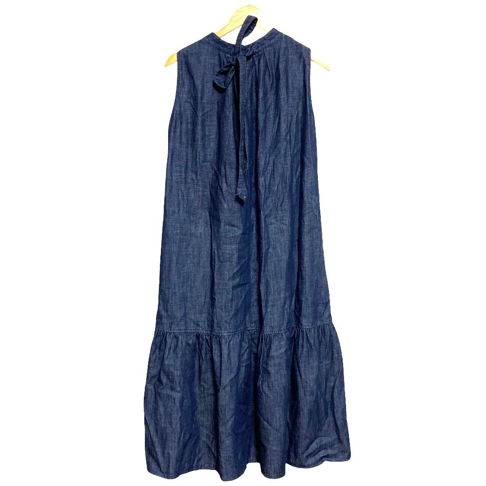 Max Mara Weekend Gather Denim Long Dress 42 Indigo — view 2