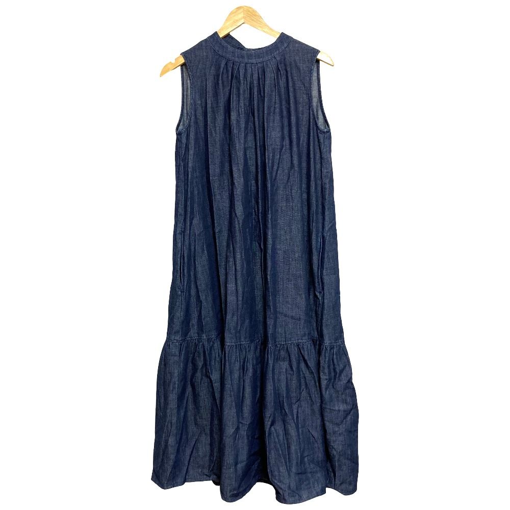 Max Mara Weekend Gather Denim Long Dress 42 Indigo