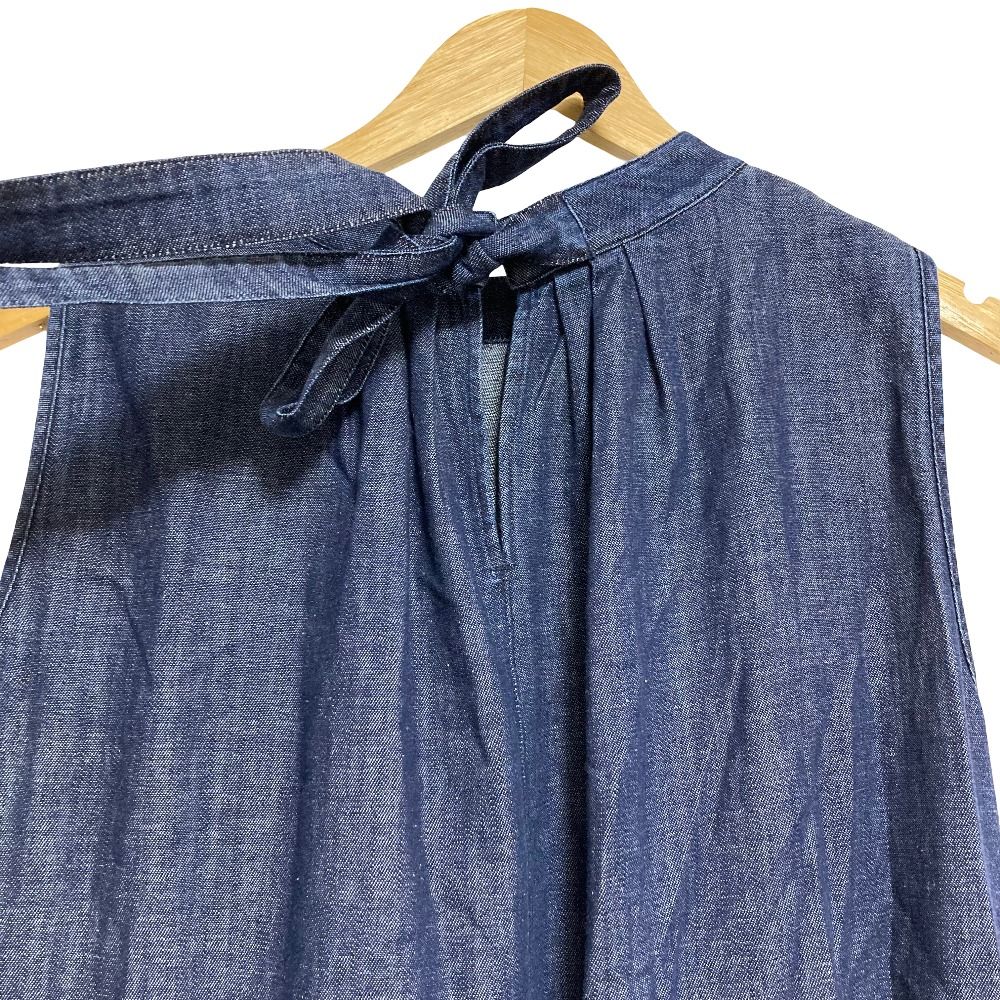Max Mara Weekend Gather Denim Long Dress 42 Indigo — view 6